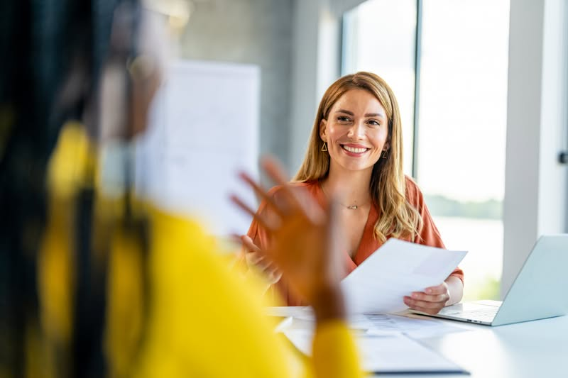 lady recruiting staff