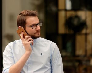 man sad because of failed phone call