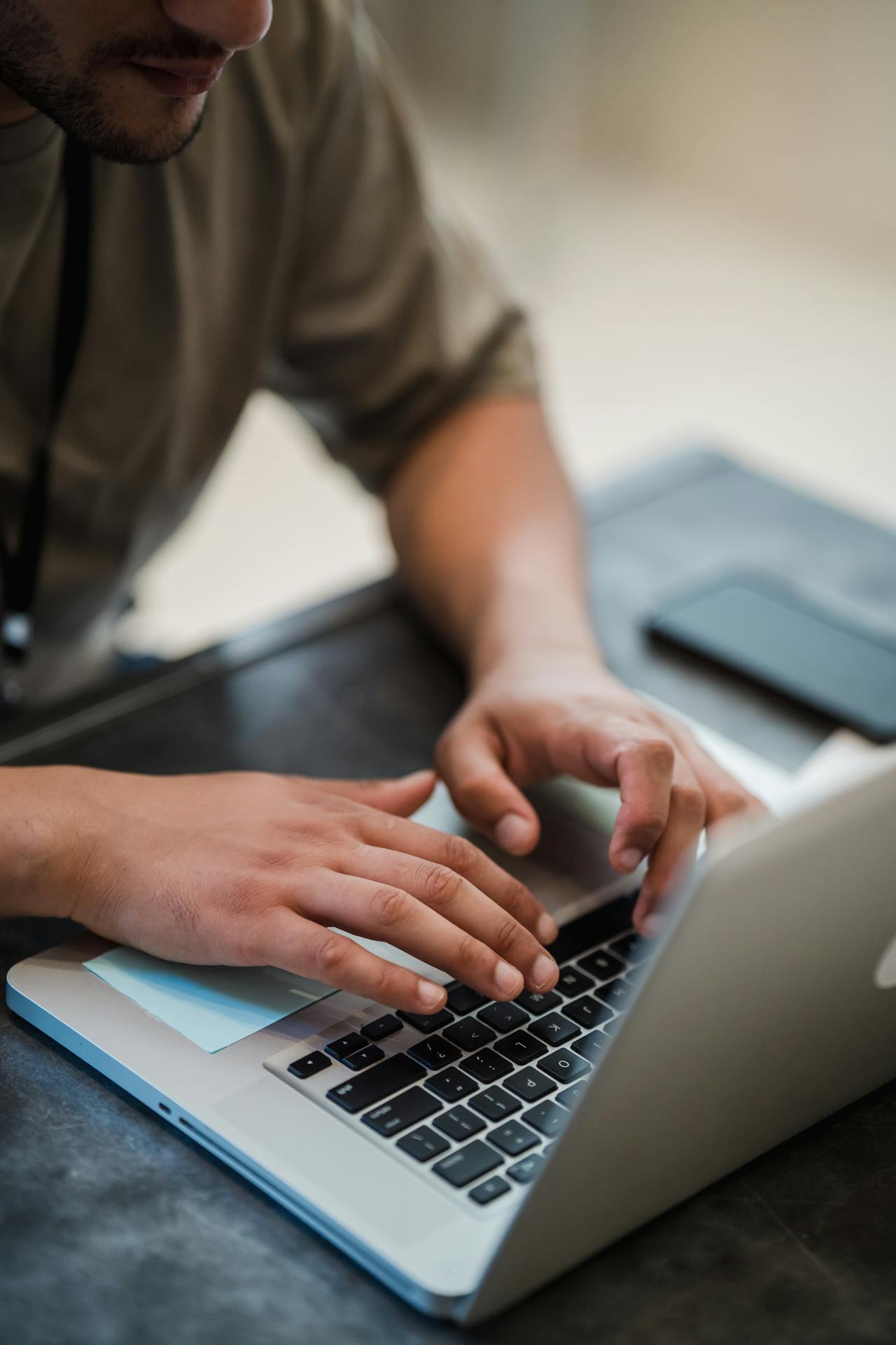 man creating a website