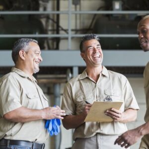 three motivated employees