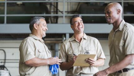 three motivated employees